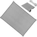 5' x 7' Gray Sun Shade Sail Straight Edge Canopy Awning Pergola Cover, for Outdoor Patio Lawn Garden Backyard Carport