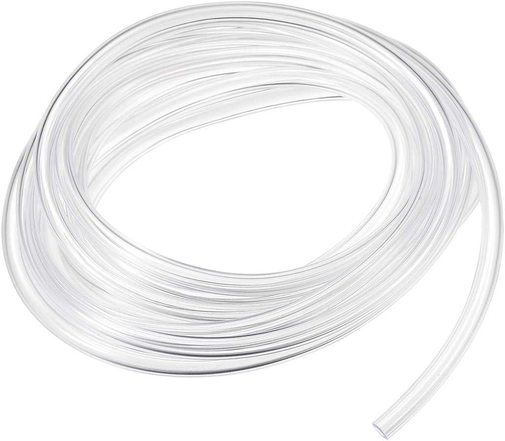 uxcell PVC Hose Tube, 3mm(0.11") ID x 5mm(0.19") OD 3 Meter 9.8ft Clear Vinyl Tubing, Plastic Flexible Water Pipe