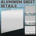 MorningRo 1 Pack 5052 Aluminum Sheet Metal 24" x 24" Aluminum Plate 1/8 (0.125'') Inch Thickness Rectangle Metal Panels for Industry Crafting Handcraft DIY Projects
