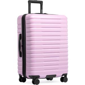 U.S. Traveler Boren Polycarbonate Hardside Rugged Travel Suitcase Luggage with 8 Spinner Wheels, Aluminum Handle, Lavender, Checked-Medium 26-Inch