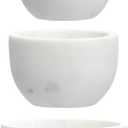Creative Co-op White Marble Bowls (Set of 4)