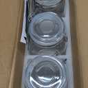 Vtopmart 78oz Glass Food Storage Jars with Airtight Clamp Lids, 3 Pack Large Kitchen Canisters for Flour, Cereal, Coffee, Pasta and Canning, Square Mason Jar with 8 Chalkboard Labels