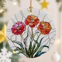 Birth Flower Christmas Ornament, Christmas Tree Ornaments, Keepsake Ornaments, Holiday Decor, Holiday or Xmas Gifts, Birthday Gifts, Flower Lovers Gift - Gift for People Born in January