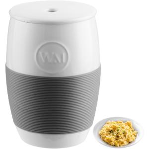 Non-Stick Ceramic Egg Cooker,Quick Scrambled Egg Maker with Silicone Sleeve for Easy Grip and Heat Protection,Microwave Egg Cooker Holds Up to 4 Eggs for Mug Cake, Muffin, Omelet