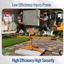 Paver Slabs Lifter & Extractor Tool - Heavy-Duty Block Mover for Maximum 40 Inches Slabs, 350 lbs Capacity, Industrial Grade Material Handling & Lifting Equipment