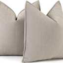ZWJD Gray Pillow Covers 18x18 Set of 2 Chenille Pillow Covers with Elegant Design Soft and Luxurious Decorative Throw Pillows for Couch, Bed, and Home Decor