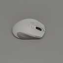 Wireless Mouse with Bluetooth, USB-A, USB-C Receiver, Rechargeable, Full-Size Mouse, Silent, Ergonomic, for MacBook/Laptop/Computer/PC/iPad-White