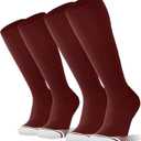 FITRELL 2/3 Pack Baseball Soccer Softball Socks for Kids Youth Men & Women Over-the-Calf Knee High Socks (Multiple Colors) (Small)