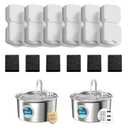 ATMZIQXR Cat Water Fountain Filters: 12 Cat Fountain Filter Replacement - 3 Months Set of Replacement Filters for ATMZIQXR Pet Fountains S18 - Contains 4 Carbon Filters + 6 Sponges Filters