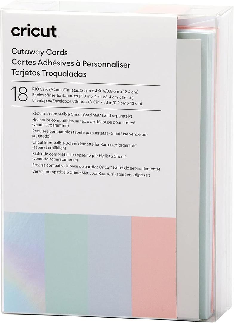 Cricut Cutaway Cards, Pastel Sampler - R10 (18 ct)
