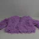 Women's Shaggy Faux Fur Outwear Coat Jacket Long Sleeve Warm Winter (XX-Large, Light Purple)