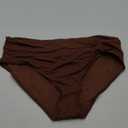 Tempt Me Women Mid Rise Bikini Bottoms Full Coverage Swimsuit Ruched Scrunch Swim Bottom (Small, Brown)