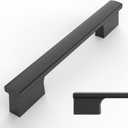 Amerdeco 10 Pack Matte Black Cabinet Pulls 5 Inch(128MM) Hole Centers Kitchen Cabinet Handles Hardware Kitchen Handles for Cabinets Cupboard Handles Drawer Pulls