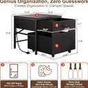 MAJALiS Mini Fridge Riser Stand Table Cabinet Shelf with Storage Space, 21.6"D x 21.6"W x 21.6"H