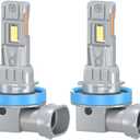 Compatible with Ford Focus 2012 2013 2014 2015 2016 2017 2018 Front Light Bulbs Combo, H1 High Beam & H11 Low Beam and H11 Fog Light Bulbs Combo,6500K White, 1:1 Direct Plug and Play,Pack of 6