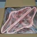 HOUSE DAY Premium Velvet Hangers 50 Pack Pink, Non-Slip Flocked Felt Hangers, Sturdy Clothes Hanger Heavy Duty Coat Hanger, Durable Slim for Closet Space Saving