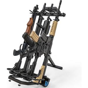 Gun Rack, Portable Folding Rifle Rack Stand, Freestanding Indoor Gun Racks, Outdoor Gun Rack Stand for Shooting & Hunting Range