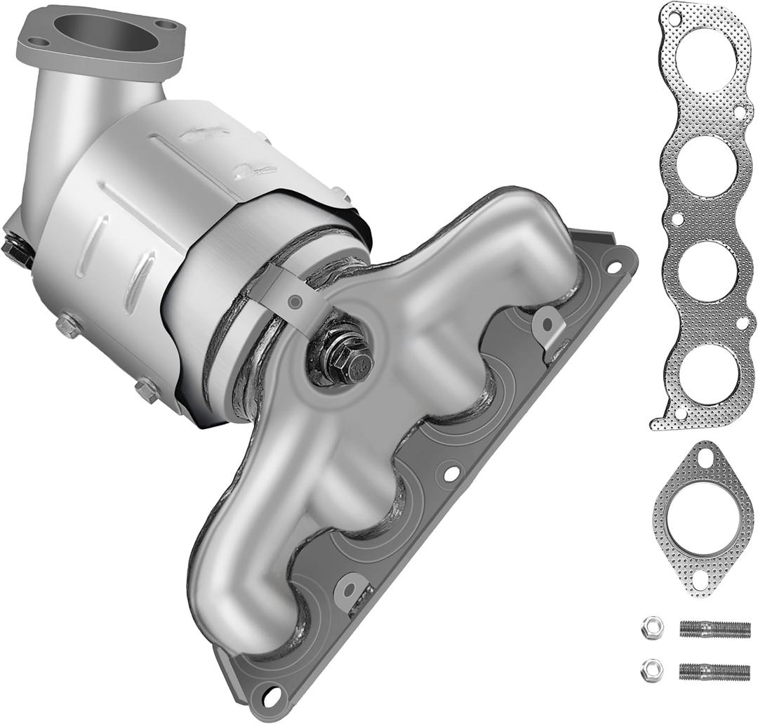[Front]FortunaFlow Exhaust Manifold Catalytic Converter Compatible with Sonata 2009-2014,Kia Optima 2009-2020 2.4L Replace 674021(EPA Compliant high flow standard)