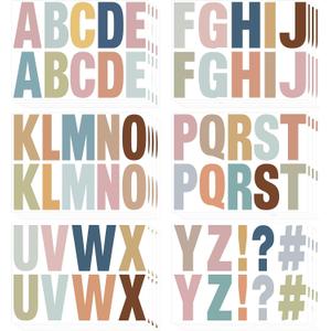 232 Pcs Large Boho Bulletin Board Letters,4 Inch Letter Stickers Self, Large Alphabet Stickers, ABC Letters for Classroom Wall Window Door Home Decor. (Boho 24 L)