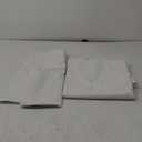 White Blackout Curtains 84 Inch Length 2 Panels Set Linen Textured Thermal Insulated Room Darkening Curtains for Bedroom Living Dining Room Back Tab Rod Pocket Modern Farmhouse Home Window Decor