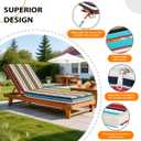 Sunbrella Chaise Lounge Cushion with Straps 80 x 26 x 4 Carousel Confetti, 1 Pack - 80 x 26 x 4