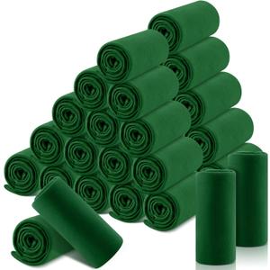 Newwiee 48 Pcs Fleece Throw Blankets Bulk 50 x 60 in Outdoor Wedding Guest Gifts Soft Lightweight Sleepover Party Lap Blankets Pet Sofa Couch Home Office Donation Homeless (Green)