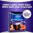 Always Discreet Night, Reimagined Adult Diapers for Women, Extended Overnight Absorbency Incontinence and Postpartum Underwear Size L, 360 Degree Coverage While Laying Down, 48 Count