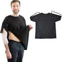 Inspired Comforts Unisex Post Surgery & Rehab Dual Access Crew Neck Snap Shirt, L