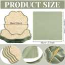 6 Sets Sage Green Table Decor Boho Placemats with Linen Napkins, 14.6" x 14.6"
