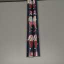 2 x CAMKUZON Reversible Christmas Wrapping Paper Roll for Kids Baby - Funny Gnome in Black, HO HO HO & Snowflake Christmas Tree in Red - Cartoon Holiday Gift Wrap Paper, 17.7 Inch