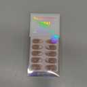 BTArtbox Press On Nails Almond - Medium Cat Eye French Tip Nails with Glue for Daily Nail Art, Fake Nail Extensions In 16 Sizes - 32 Nail Kit, Liquid Radiance