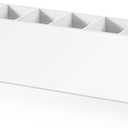 Jetec Acrylic Pen Holder 6 Compartments Makeup Brush Stationery Organizer Pencil Holder for Desk Accessories, Cosmetic Brushes, Dorm, Home, Bathroom, Kitchen, Office Supplies(White)