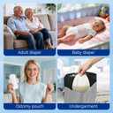 Adult Diaper Disposal Bags, Incontinence Pad Disposable Bag with Adhesive, Seal Odor, Leak-Proof and Tear Resistant, Discreetly Hide Personal Elderly Diapers (Silver, 200 Pcs)