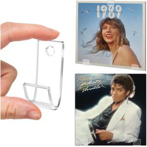 Vinyl Record Wall Mount, 36Pcs Clear Acrylic Album Record Holder Display for CDs, Vinyl, Card Collection in Home Office