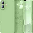 Vooii Magnetic for iPhone 17 Case, Compatible with Magsafe (Premium Liquid Silicone) (Integrated Camera Control Button) Full Body Protective Anti-Scratch Microfiber Lining 6.3", Matcha