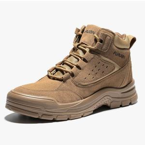 Furuian Steel Toe Boots for Men Women Comfortable Lightweight Work Boots for Men Slip Resistant High Top Steel Toe Safety Shoes Puncture Proof Indestructible Construction Shoes Size 45.5