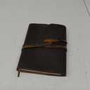 moonster Leather Journal Refillable Notebook - Writing Journals for Women, Mens Journal Leather Notebook Cover with Pen - Leather Bound Lined Paper A5 Travelers Diary - Travel Journal for Writing