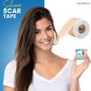 2 x Silicone Scar Sheets,Silicone Scar Tape, (1.6 x 60 Roll, 1.5M) Scar Removal Strips for Surgical Scars,Keloids, C-Section, & Burns Tummy Tuck Reusable Tape