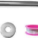 L Shape Shower Arm with Flange,8 Inch Wall Mount Replacement Angle Shower Head Arm 90 Degree Stainless Steel Rain Shower Head Extension for Fixed Bathroom Shower Head(Chrome Finish)