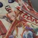 4 Pcs Halloween Carnival Circus Hanging Banner Decorations, 40 x 15 Inches Retro Circus Hanging Porch Poster Wall Backdrop Decor for Carnival Home Party Decorations Outdoor Indoor Decor