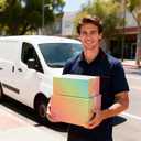 10x7x6 Shipping Boxes Medium Set of 30, Gradient Corrugated Cardboard Box, Mailing Boxes for Packaging Small Business