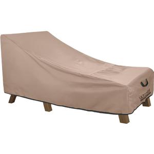 ULTCOVER Waterproof Patio Lounge Chair Cover Heavy Duty Outdoor Chaise Lounge Covers - 68L x 30W x 30H inch (Brown)