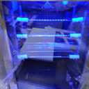 20 Inch Under Counter Beverage Fridge with Glass Door, Beverage Refrigerator Cooler 120 Can,Built in or Freestanding,Fast Cooling,Quiet 39 dBs,Blue LED Light Cooler for Bar, Home, Office