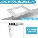 8PCS 3.23 x 3.23 L Shape Flat Metal Frame Bracket, 90 Degree Right Angle Corner Brace, Stainless Steel Mending Plate for Wood with 40PCS Screws