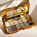 Glitter Eyeshadow Palette 10 Colors Shimmer Eyeshadow Palette Highly Pigmented Gold Pigmented Shimmer Glitter Long Lasting Waterproof Eye Shadow (5# Champagne Color)