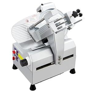 Commercia Meat Slicer, 180W/ 370W High Power Pure Copper Motor, Meat Cutter Equipped With Detachable Blades With A Diameter Of 250mm, Child Lock Protection, Suitable For Household And Commercial Use