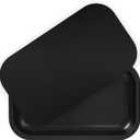 Large Metal Tray with Magnetic Lid, Decorative Tray, Ideal Storage for Home or Travel, 10.6 x 6.3 Inches (Black)