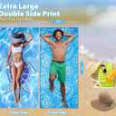 2 Pack Microfiber Thin Beach Towel Lightweight 71x32 Oversized Extra Large Sand Free Towels Quick Dry for Travel Pool Yoga Gym Sports Beach Accessories Vacation Essential Gift (2 Pcs Turtle Shell)
