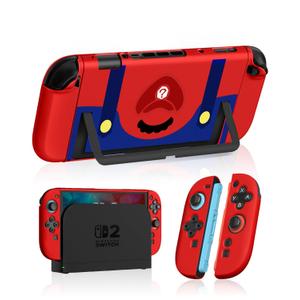 Dockable Case for Nintendo Switch 2 - Cute Cool Cartoon Design Soft TPU Grip Cover for Joy-Con Red MLA PC for Switch 2 Protective Case 2025 for Boys Teens Girls