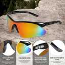 GoLight Polarized Wraparound Sports Sunglasses for Men & Women – UV400, Anti-Glare, Lightweight Frame with Metal Hinges